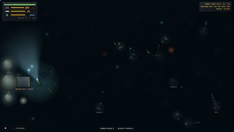 Mission 9: a submarine's searchlight in the deep sea
